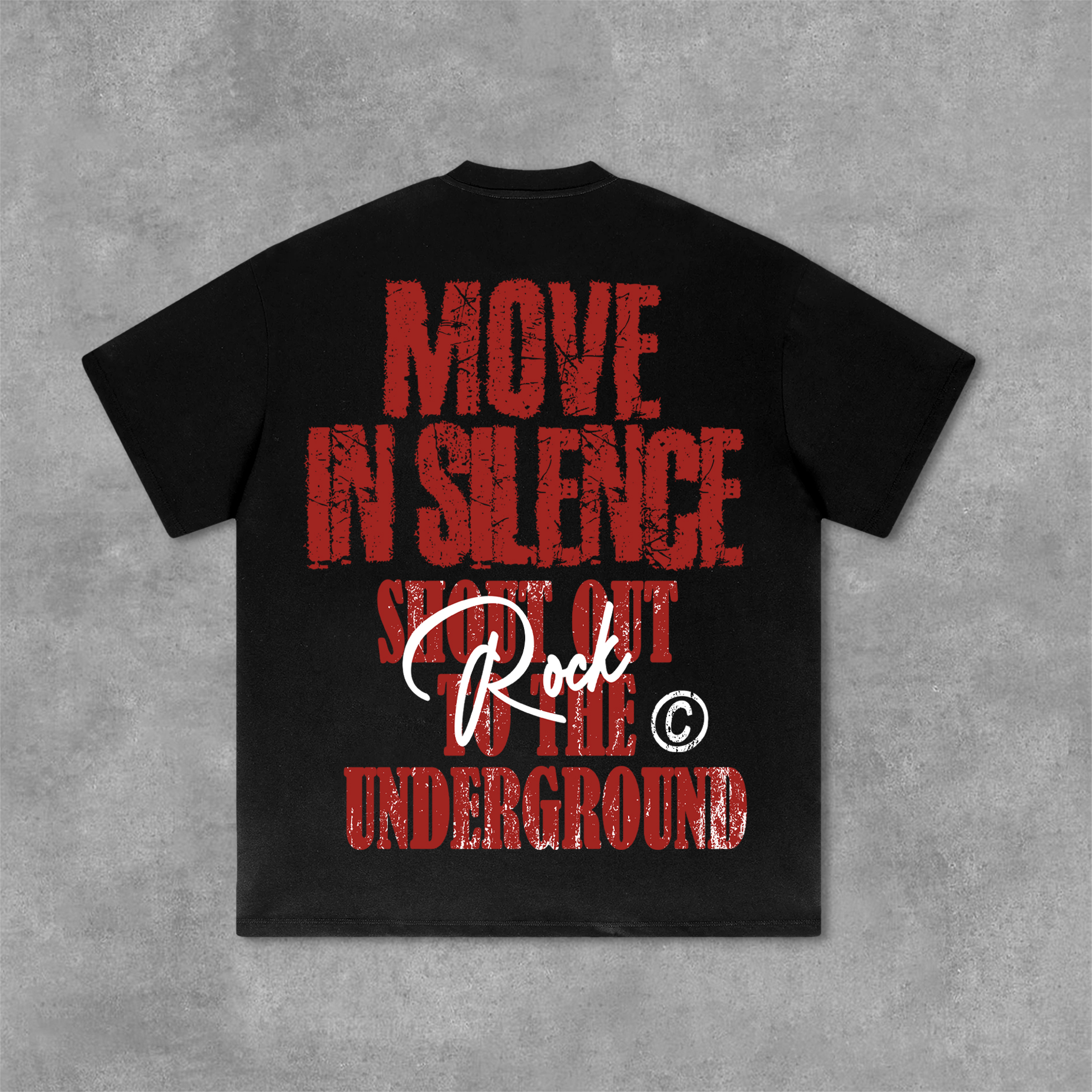 Streetwear Brand Graphics - Vintage Move in Silence Graphic Cotton