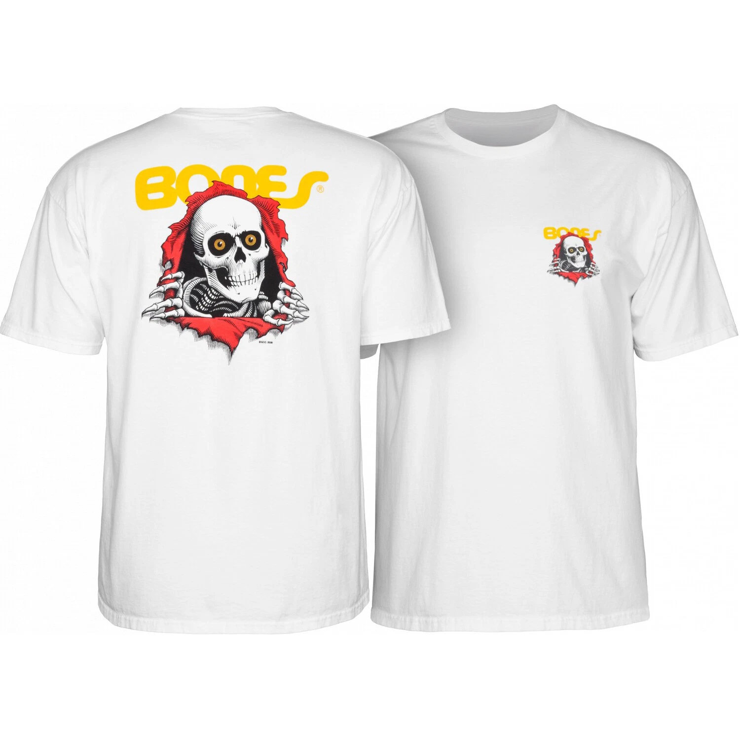 Streetwear Brand Graphics - Ripper White Classic Skateboard Brand T-shirt