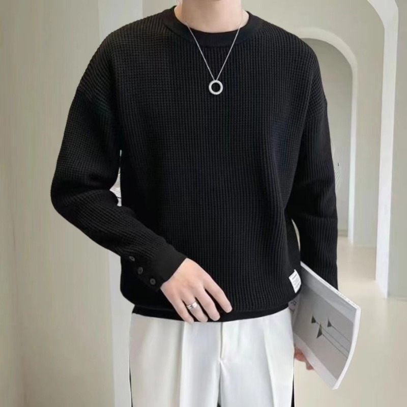 Streetwear Brand Logo Design - Solid Crewneck Spring Autumn Man Pullover