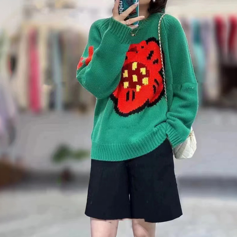Ladies 100% pure cashmere swea - Streetwear Brand With Flowers reseña y precio