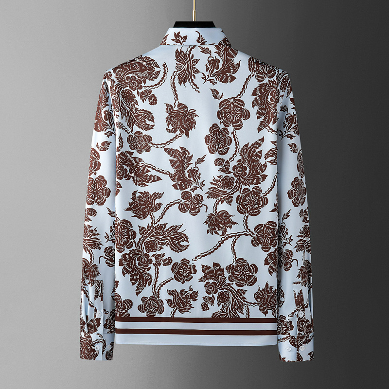 Brand Flower Printed Men's Shi - Streetwear Brand With Flowers reseña y precio