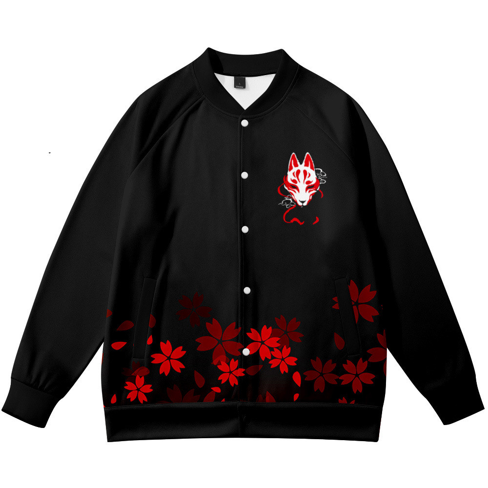 Coats Anime Flower Fox 3D Prin - Streetwear Brand With Flowers reseña y precio