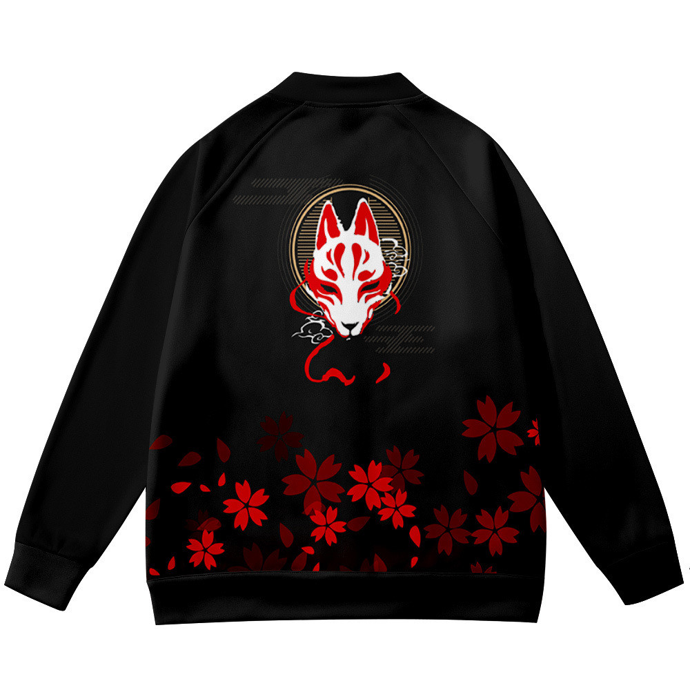 Coats Anime Flower Fox 3D Prin - Streetwear Brand With Flowers reseña y precio