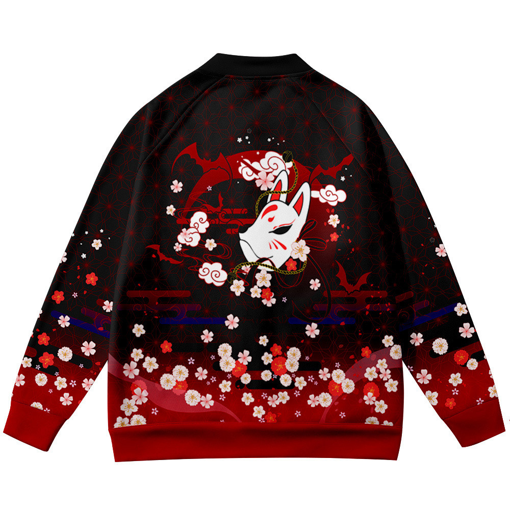 Coats Anime Flower Fox 3D Prin - Streetwear Brand With Flowers reseña y precio