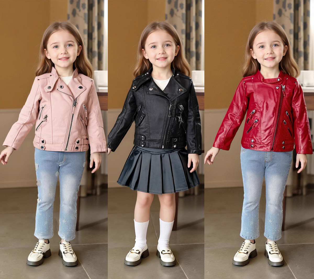 2-12Y Girls Christmas Pink Red - Streetwear Brand Logo Design reseña y precio