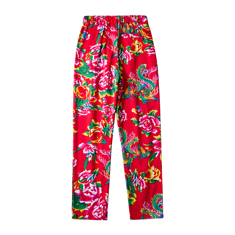 Men Chinese Style Popular Pant - Streetwear Brand With Flowers reseña y precio
