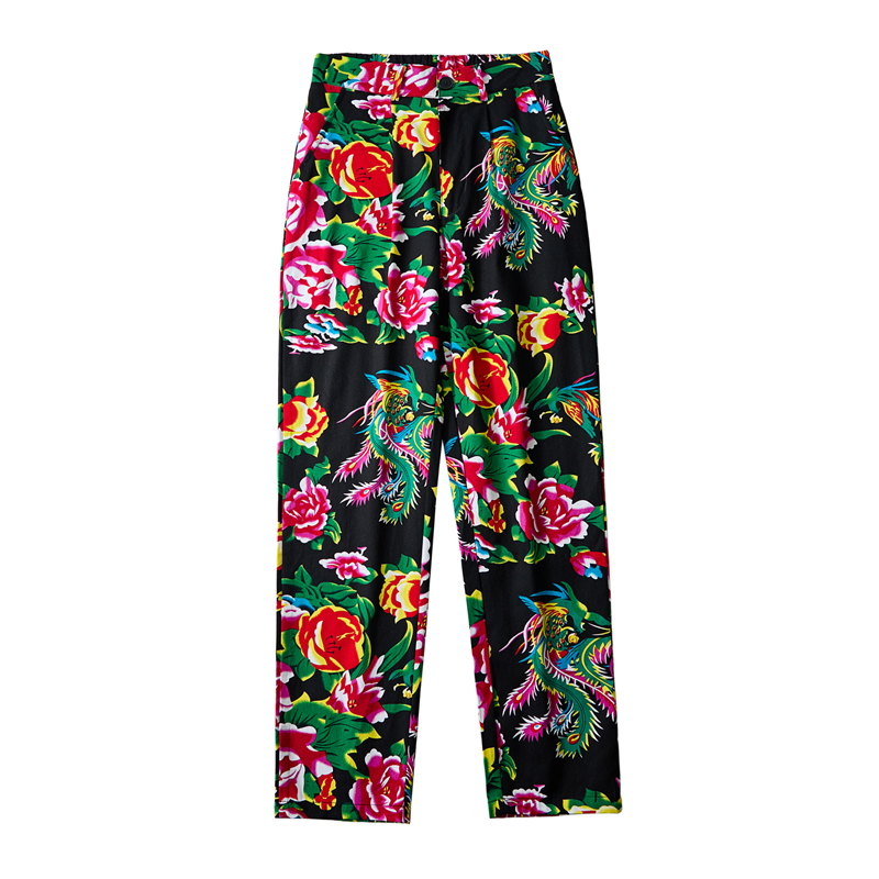 Men Chinese Style Popular Pant - Streetwear Brand With Flowers reseña y precio