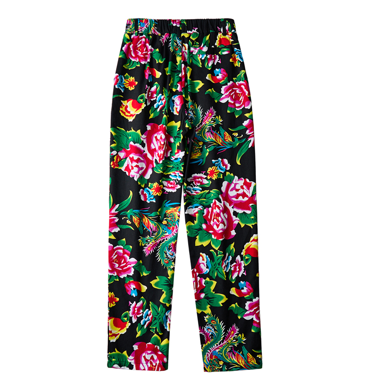Men Chinese Style Popular Pant - Streetwear Brand With Flowers reseña y precio